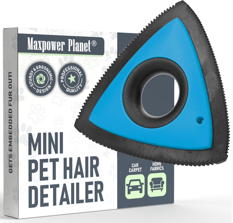Maxpower Planet Dog Hair Remover, Reusable Fur Remover for Car Carpet, Cleaner Truck Detailing, Easy Use Car Detailing Mini Hair Removal Tool, Pet Removal Tool for Pet Fur Blue - PawsPlanet Australia