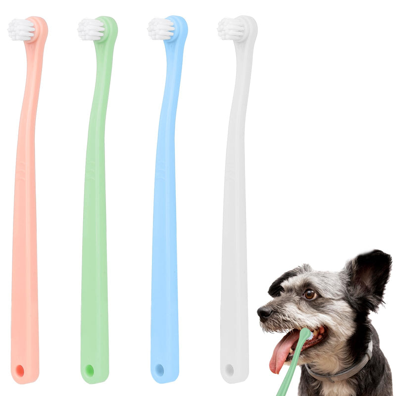 4 Pack Small Dog Toothbrush Pet Toothbrush Cat Tooth Brush Puppy Toothbrush Mini Head Soft Dog Cat Tooth Brush Deep Clean Kit for Puppy,Kitten,Small Dog & Cat,Portable Travel Friendly and Easy to Use - PawsPlanet Australia