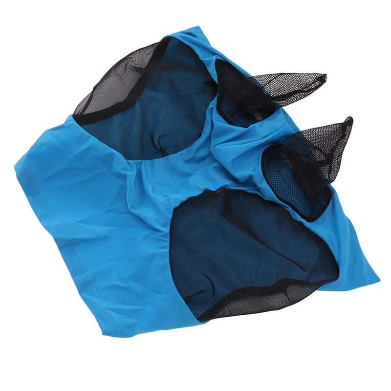 Horse Mesh Fly Mask Breathable Elastic for Ears Riding Equestrian (Blue) - PawsPlanet Australia