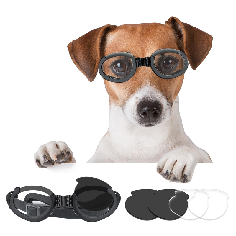 Dog Goggles with Replaceable Lens Eye Protection Dog Sunglasses for Medium to Large Breed for Outdoor Riding/Driving/Walking/Surgery Recovery - PawsPlanet Australia