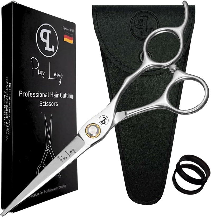 Professional Hair Cutting Scissors 6.5" Since 1852 – Premium Shears for Beauty Students, Beginner Stylists & Premium Home Use, Convex Blades, Ball-Bearing Tension System + Pouch