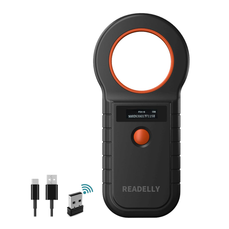 Pet Microchip Scanner, ISO11784/85/FDX-B/EMID 128 Records Data Storage Upload to PC Microchip Scanner Reader for Dog/Pet/Cat/Pig/Animal (Black) W90D - PawsPlanet Australia