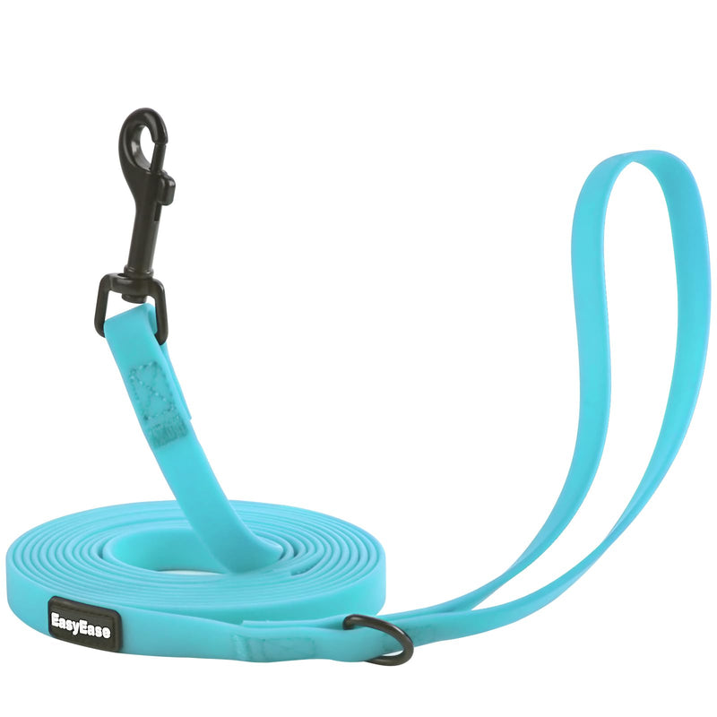 Small Dog Dog Leash with Electroplated Black Hardware, Lightweight Dog Leash with Traffic Handle, 10FT Waterproof Blue Dog Leash Coated with Durable and Odor Free Material for Small and Medium Dogs - PawsPlanet Australia