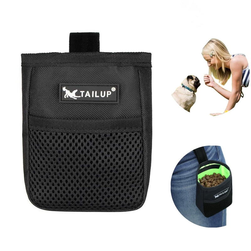 Dog Treat Training Pouch Puppy Doggie Bait Snack Reward Waist Pouch Bag with Clip and Closure Portable Dog Pet Walking Outdoor Food Treat Feeding Carrier Holder for Training Black - PawsPlanet Australia