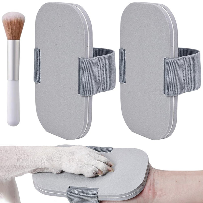 WAYUTO 2Set Dog Nail Scratch Boards and Cleaning Brush Anxiety-Free Nail File for Dogs Large Scratching Pad Handheld Board for Nails Soft Pet Brush Pet Claw Care Tools - PawsPlanet Australia