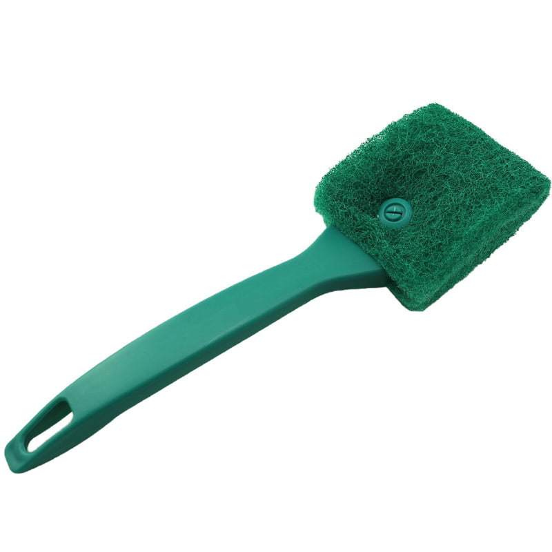 Double Sided Aquarium Fish Tank Cleaning Brush Short 9 inch Sponge Scrubber Fish Tank Brush Long Handle Brush with Handle for Glassware Living Room Hotel Bathroom, Green - PawsPlanet Australia