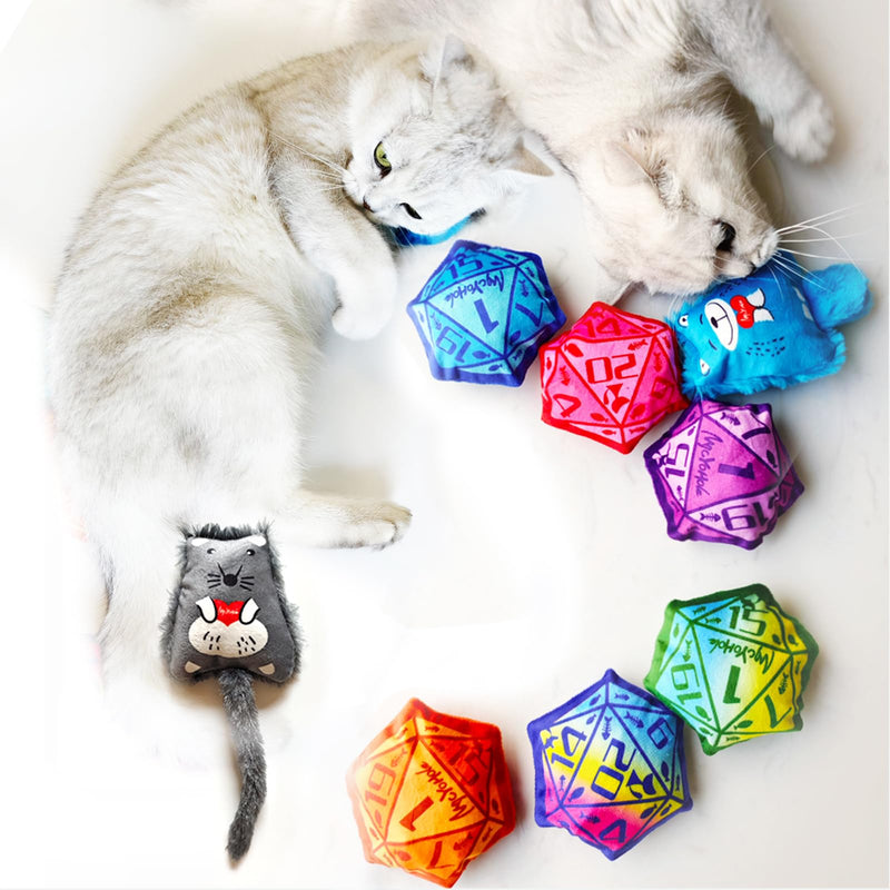 Cat Toys Catnip Toys Soft Plush Mouse Catmint Interactive Cat Kicker Toys with Crinkle Sound for Indoor Kitten Cats (8Mixed Colors) 8Mixed Colors - PawsPlanet Australia