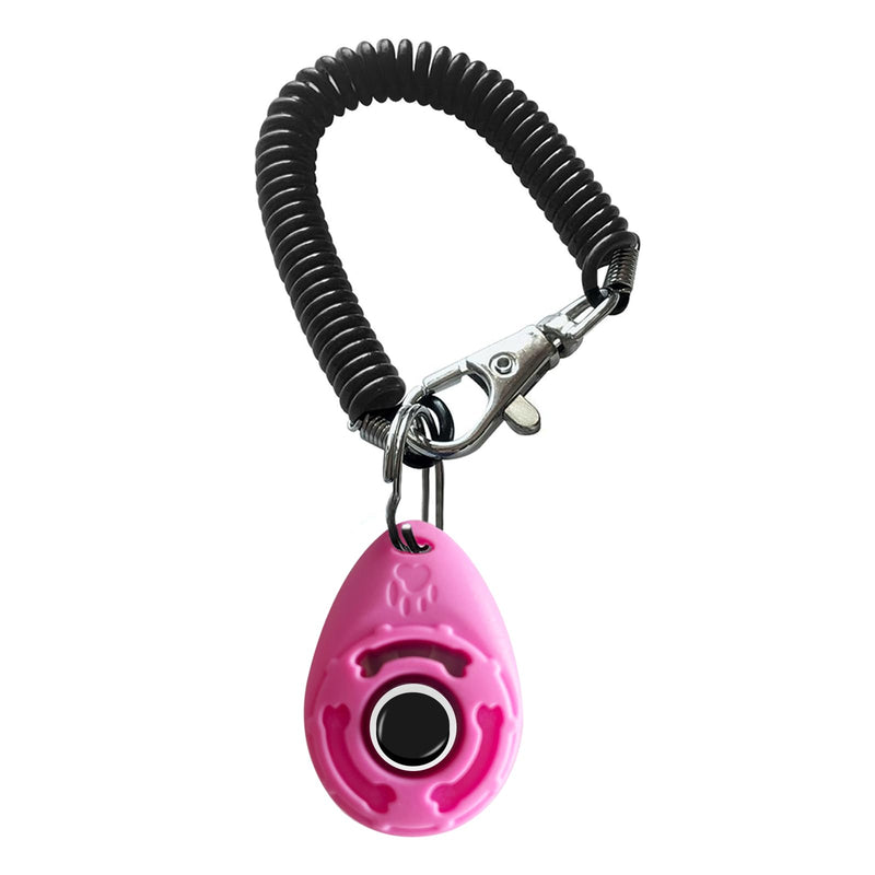 BONSO Dog Training Clicker with Adjustable Wrist Strap - Positive Reinforcement Pet Training Clicker for Dogs, Cats, and Puppies (Pink) Pink - PawsPlanet Australia