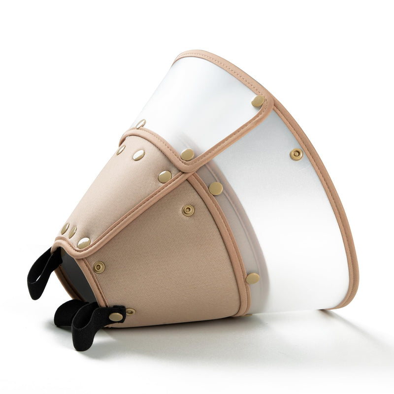 Soft Dog Cone Collar for Large Medium Small Dogs After Surgery, Adjustable Pet Recovery E-Collar, Elizabethan Collar for Dogs and Cats, Tan Medium - PawsPlanet Australia