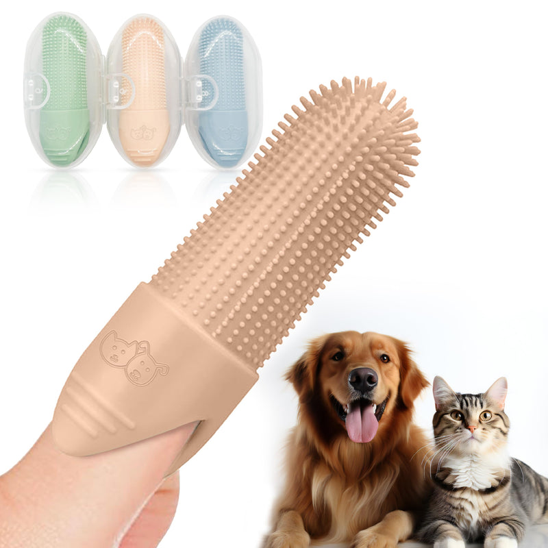 DR. Z'S GOODEEZ Pet Toothbrush for Dogs and Cats. Food Grade Silicone 360° Finger Brush. USA Dentist Approved!! - PawsPlanet Australia