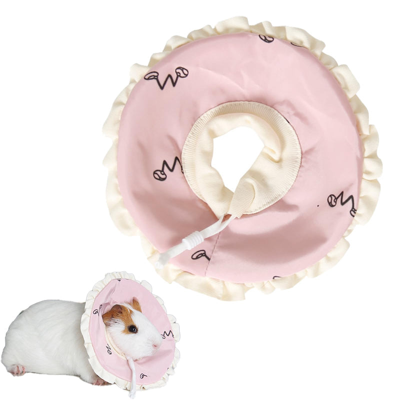 Hamster Recovery Collar Protection Cone After Surgery, Small Animals Adjustable Protection Collar for Rat Bird Rabbit Guinea Pig, Anti-Lick Anti-bite Pet Elizabeth Collar (Printed Pink, S) Printed Pink - PawsPlanet Australia