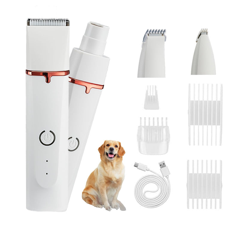 Dog Clippers for Grooming, Low Noise Rechargeable Waterproof Cordless Electric Quiet Pet Hair Trimmer, Dog Grooming Kit for Small & Large Dogs Cats Pets with Thick Coats - PawsPlanet Australia
