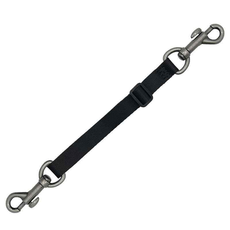 Dog Collar Safety Clip, Prong Collar Backup Clips with Dual Clasps,Double Ended Backup Clasp,Harness Collar Connectors (BLK, 10~13.8") DK0971-BLK-UP-L - PawsPlanet Australia