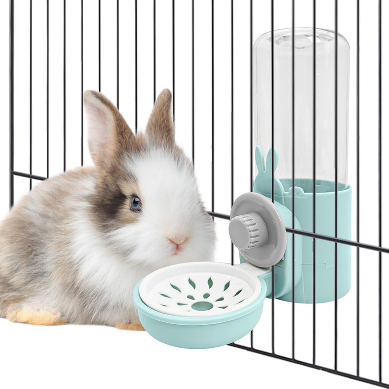 kathson Rabbit Water Dispenser for Cage 17 Oz Hanging Guinea Pig Water Bottle No Drip Gravity Automatic Bunny Water Bottle No Leak Small Animal Water Bottle for Chinchilla Ferret Hamster(Light Blue) Light Blue - PawsPlanet Australia