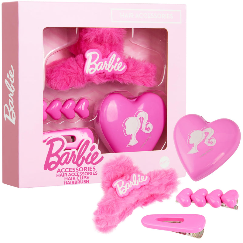 Barbie Hair Clips, Claw Clip & Folding Brush for Girls Teens Hair Accessories Dress Up, Pink Beauty Set, Cute Stuff, Gifts for Girls - PawsPlanet Australia
