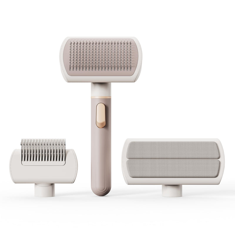 VOOCOO Self Cleaning Slicker Brush, A Complete Grooming Tool, Deshedding Undercoat and Hair Removal for Dogs and Cats, Safe and Gentle on Pets Skin, Easy Pet Hair Removal. - PawsPlanet Australia