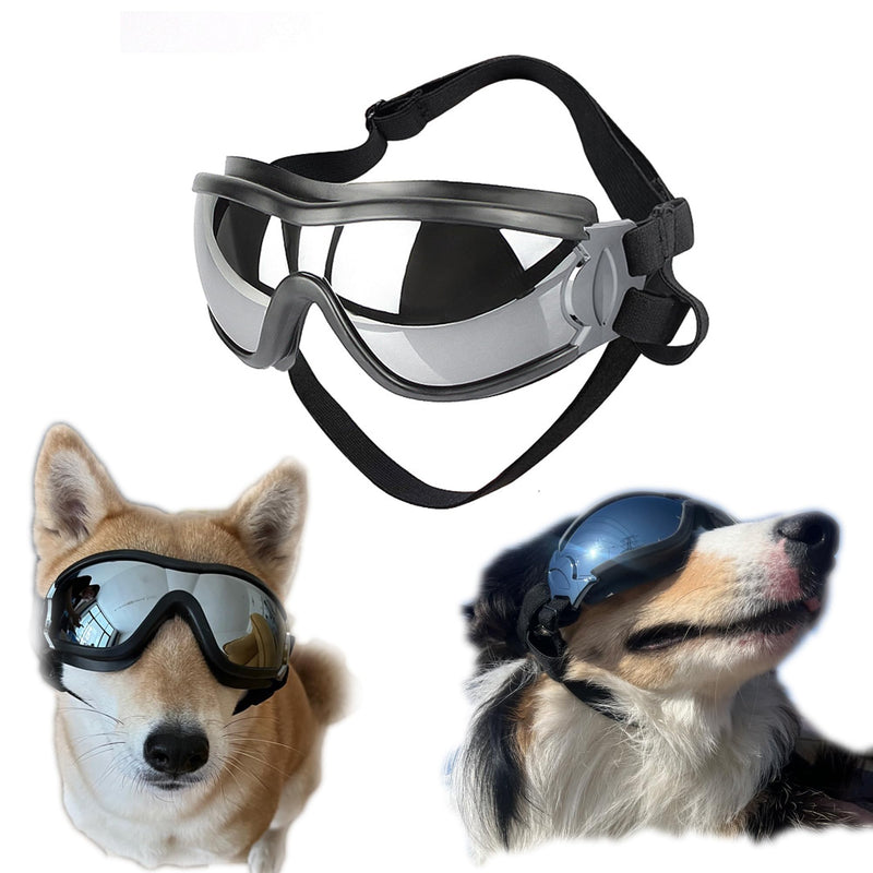 Dog Sunglasses for Large and Medium Breed, Dog Goggles for Large Dogs, Sun Protection, Windproof, Waterproof, Dustproof and Anti-Fog with Adjustable Strap for Driving, Motorcycle, Surfing - PawsPlanet Australia