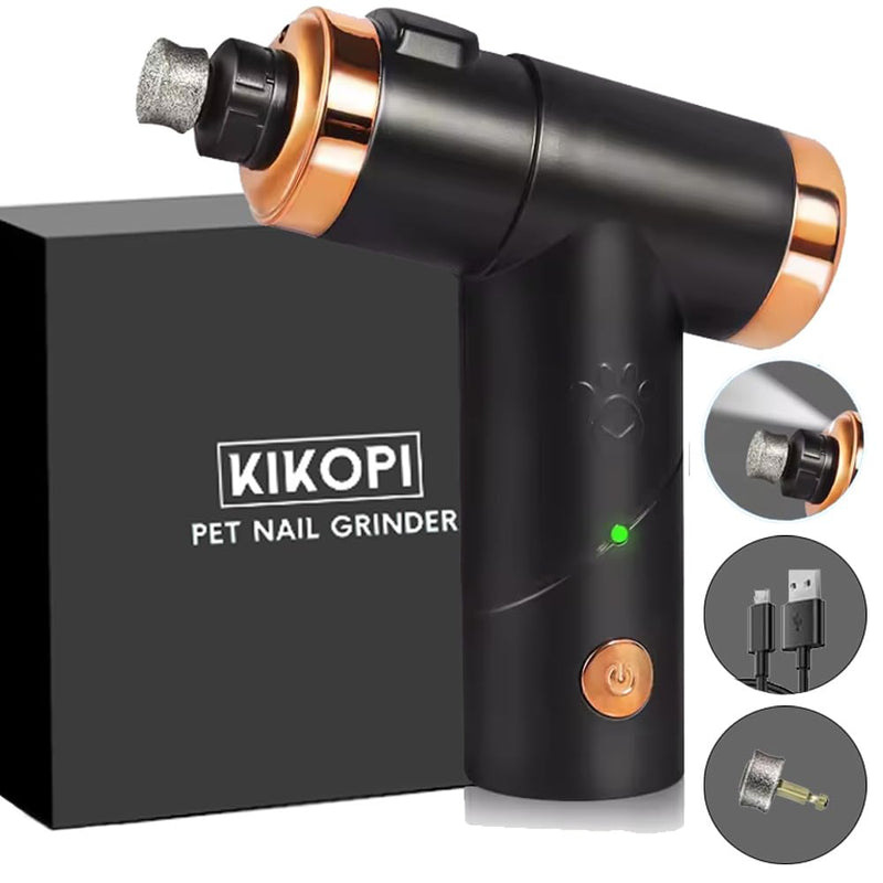 Dog Nail Grinder with LED light, Super Quiet Electric Pet Nail Trimmer, 2-Speed, Rechargeable Lithium Ion battery, for Small Medium Large Dogs & Cats Nail & Claw Grooming Nail Filer - PawsPlanet Australia