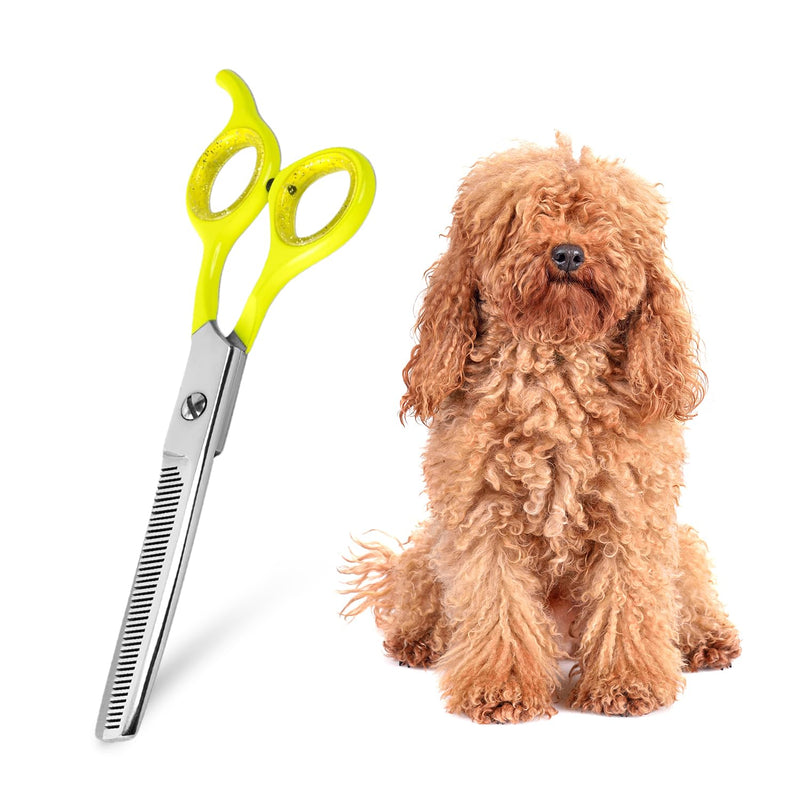 Laazar Dog thinning shears for dogs - Sharp Stainless Steel Blades with Colorful Handles, Safe and Easy-to-Use With Beautiful results, Long Lasting dog grooming thinning shears - PawsPlanet Australia