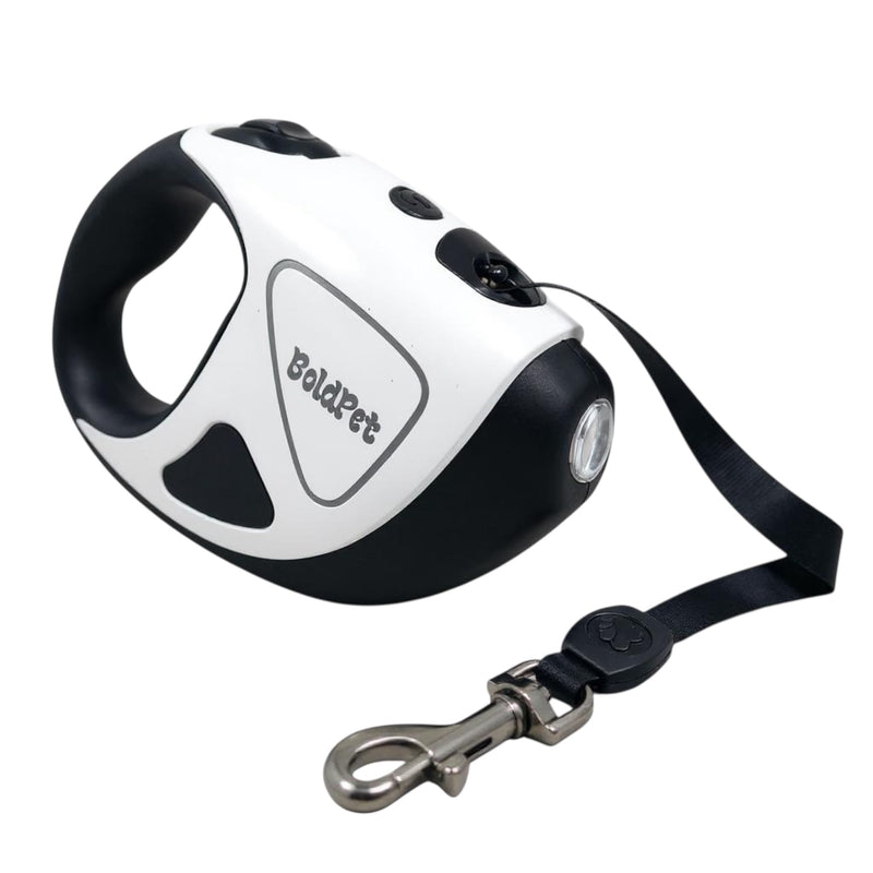 Retractable Dog Leash with LED Flashlight -16 Ft Tangle-Free Long Leash- Anti-Slip Grip - Dog Leashes for Large Dogs Heavy Duty up to 75 Lbs- One Handed Brake -Retractable Dog Leash with Light - PawsPlanet Australia