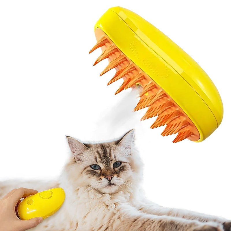 Cat Steam Brush, 3 In1 Spray Cat Brush, Self Cleaning Cat Steamy Brush, Cat Steamy Brush for Massage, Steam Pet Brush for Removing Tangled and Loosse Hair - PawsPlanet Australia