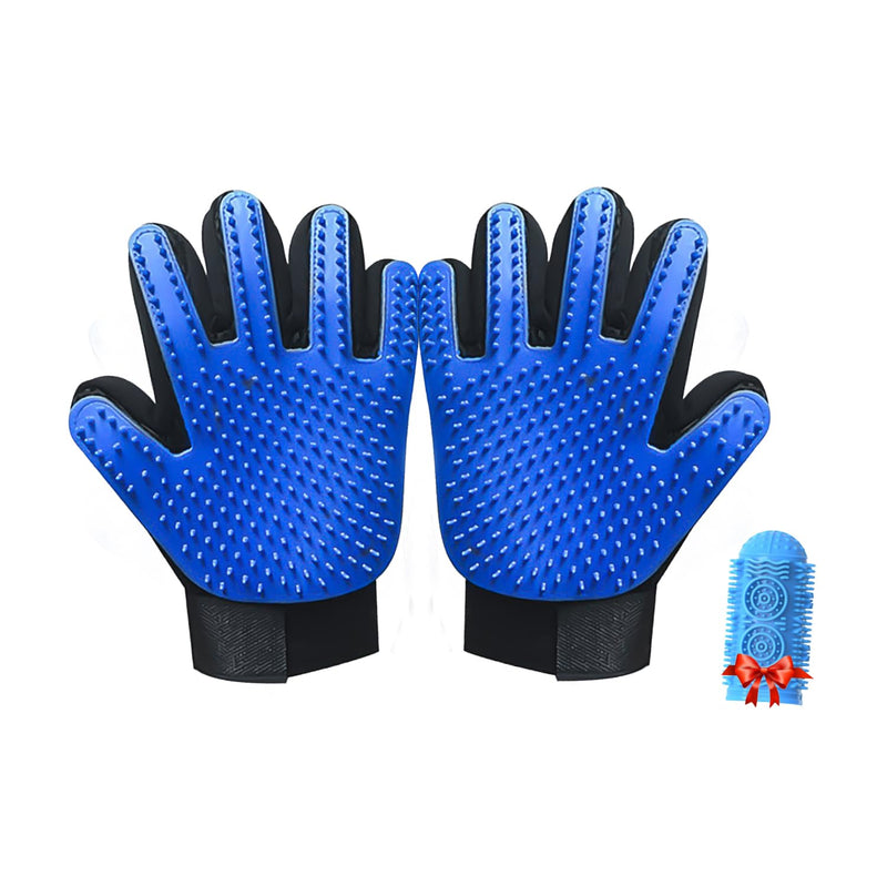 Pet Grooming Set with Dog Washing Gloves for Bathing and Silicone Dog Toothbrush, Pet Grooming Gloves for Dogs, Cats and Horses with 259 Tips Suitable for Hands Sized Medium & Large (PG Set 3) - PawsPlanet Australia