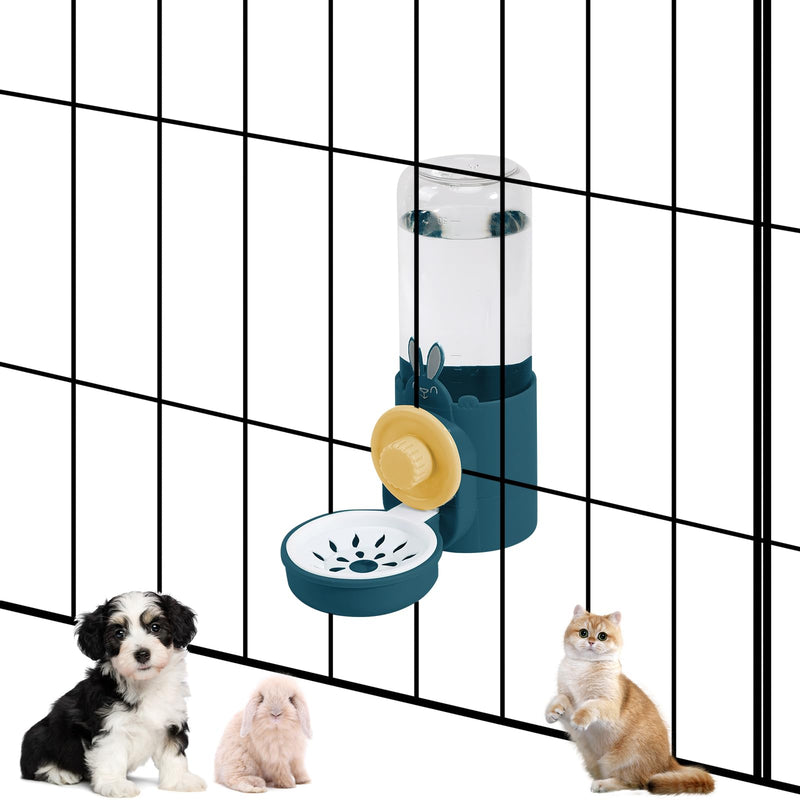 Hanging Automatic Pet Water Dispenser, Auto Siphon Rabbit Ferret Bunny Hedgehog Waterer Dispenser, Cat Dog Water Bowl for Cage Hanging (Dark Blue) Dark Blue - PawsPlanet Australia