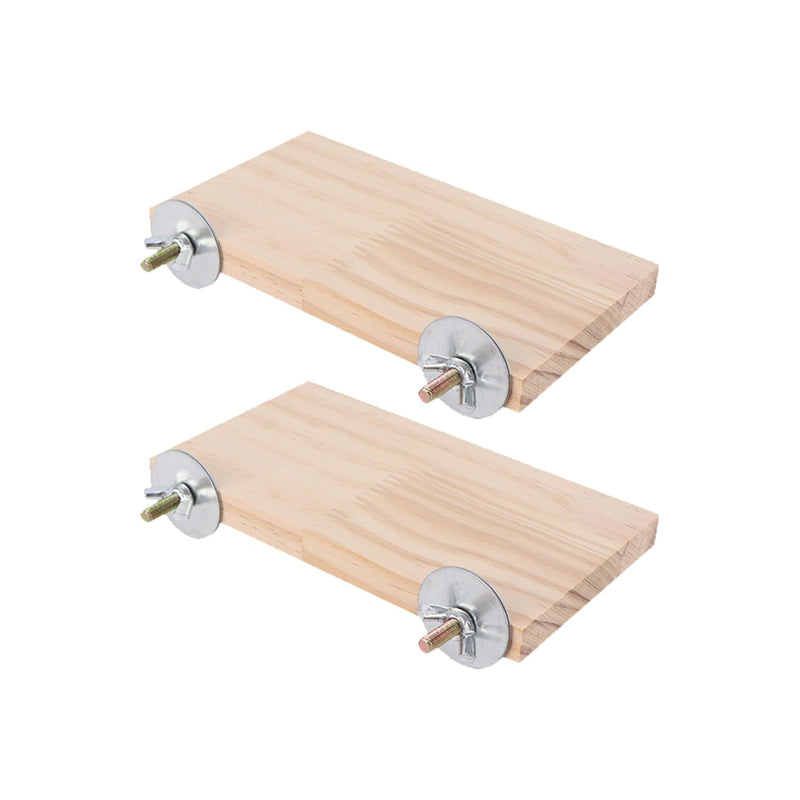 2Pcs Solid Wood Parrot Perch Stand Bird Toy and Climbing Platform for Cage Budgie and Small Animal Resting Spot - PawsPlanet Australia