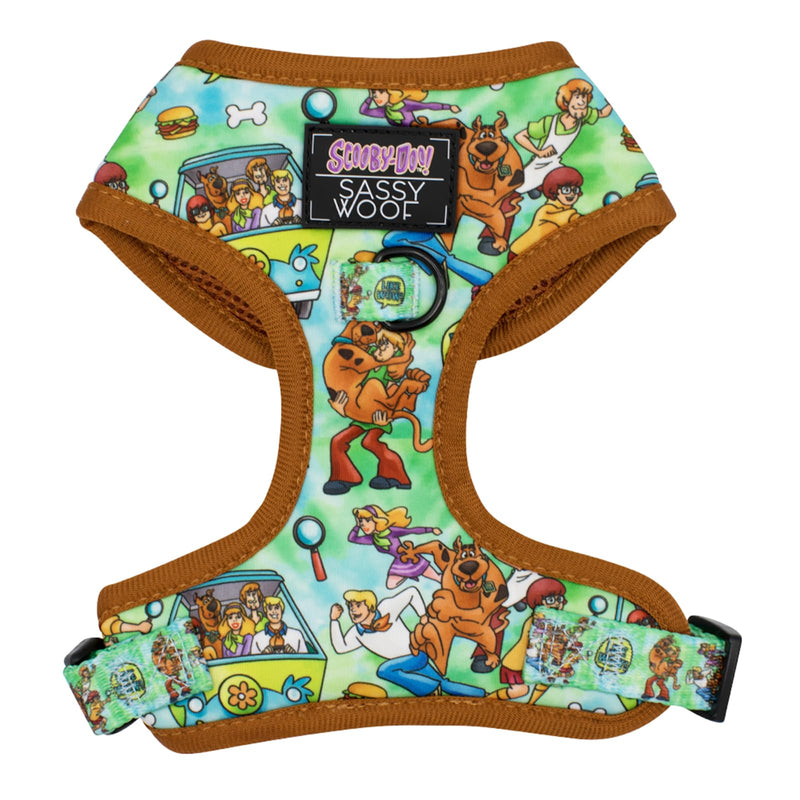 Sassy Woof Dog Adjustable Harness - Scooby-Doo™ - S, Breathable Mesh, No Pull Design with Two D-Rings, Patented Design, Perfect for Small Dogs and Puppies - Officially Licensed - PawsPlanet Australia