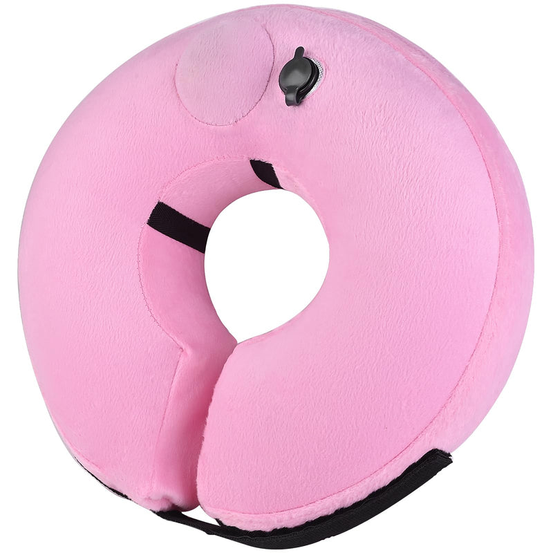 Inflatable Dog Cone Collar for Dogs After Surgery, Self-Inflating Soft Adjustable Blow up Donut Dog E-Collar for Medium Large Dog and Cats Pink - PawsPlanet Australia