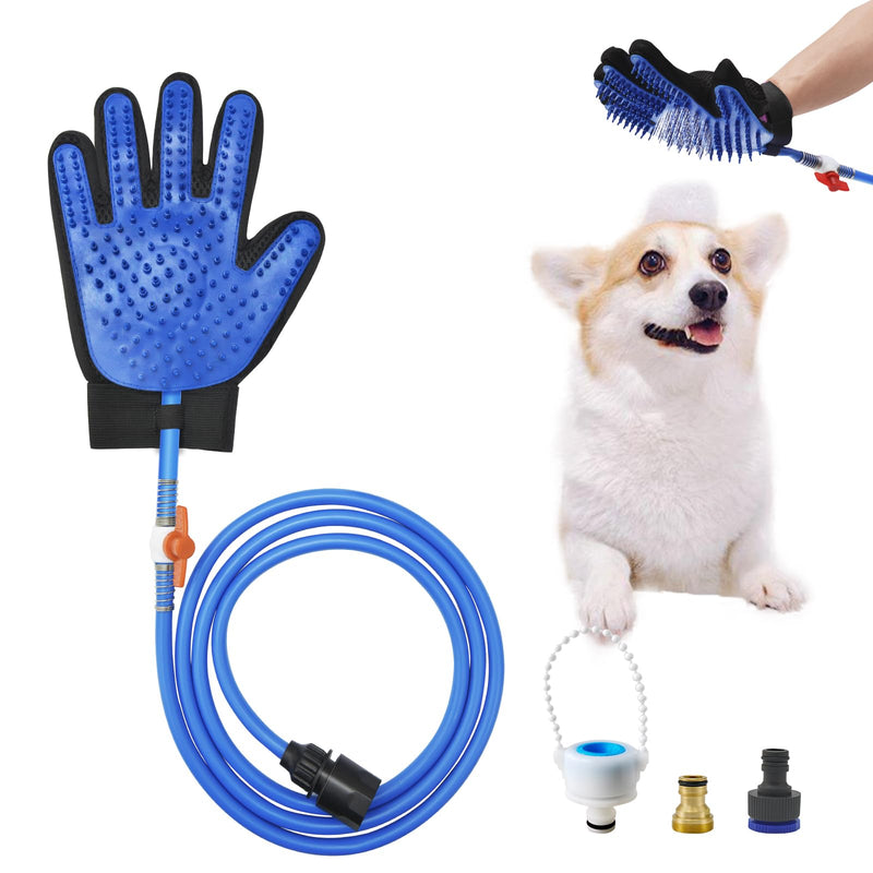 All-in-One Dog Grooming Bath Tool: Shower Scrubber, Dog Washing Gloves, Perfect for Cat and Dog Grooming, Pet Store Essential, Brush Glove & Hose Sprayer by Busteelight - PawsPlanet Australia