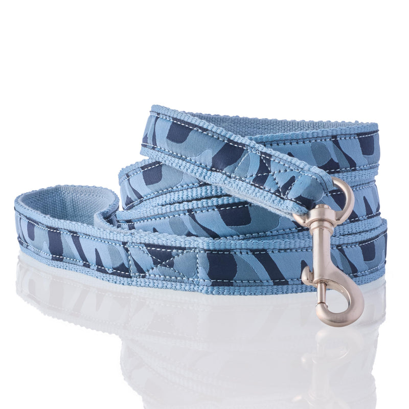 Recycled Ribbon Dog Leash 7 Ft. for All Pet Breeds, Camo-Navy, One Size - PawsPlanet Australia