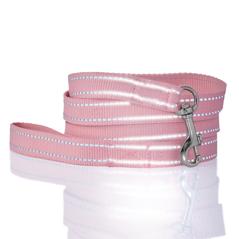 Reflective Durable Dog Leash 7 Ft. for All Pet Breeds, Pink, One Size - PawsPlanet Australia