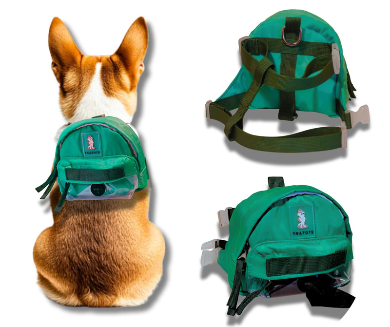 Dog Hiking Backpack Lightweight, Adjustable, and Waterproof Pet Poopbag Holder for Outdoor Adventures,Puppy Training School or Everyday Walks (Small) Small - PawsPlanet Australia