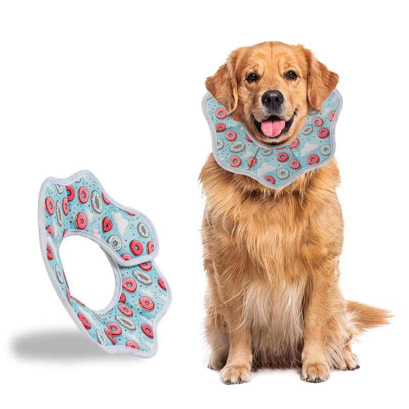 Soft Cat Cone Collar,Pet Recovery Collar,Comfortable Lightweight Elizabethan Collar for Small Dog Cat Prevent from Licking Wounds (Medium/Donut Pattern) Large / donut pattern - PawsPlanet Australia
