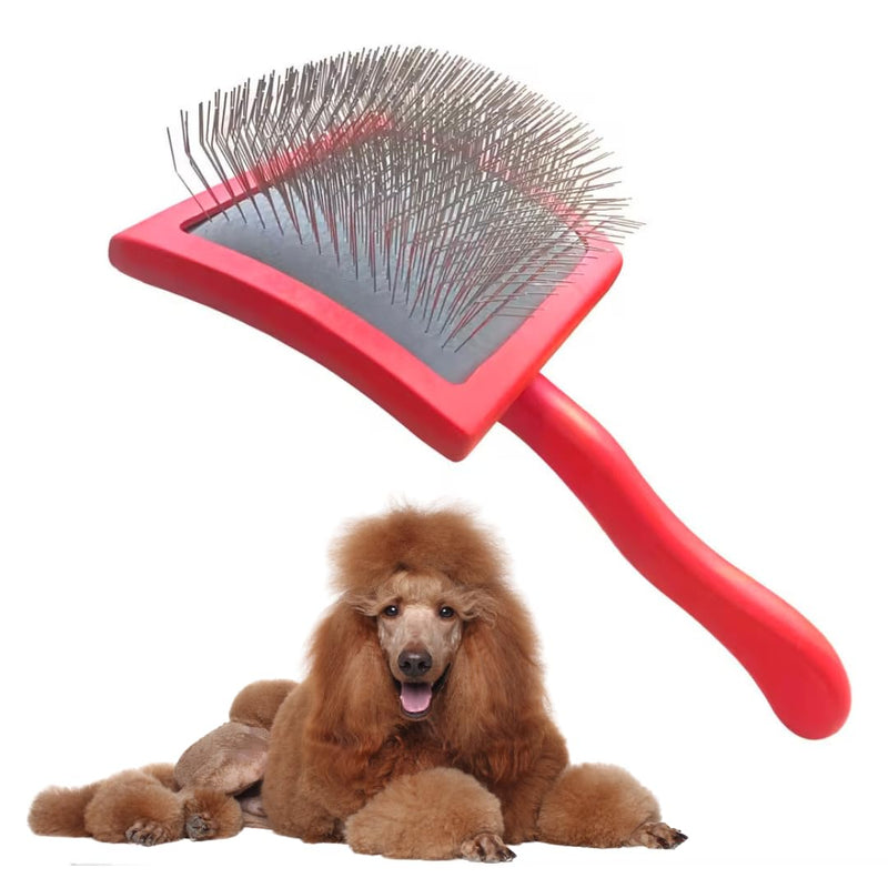 Professional Large Slicker Brush for Dogs (Goldendoodles, Labradoodles, Poodles, Golden Retrievers and more) Pet Grooming Brush with Long Stainless steel Pins for Dematting - PawsPlanet Australia