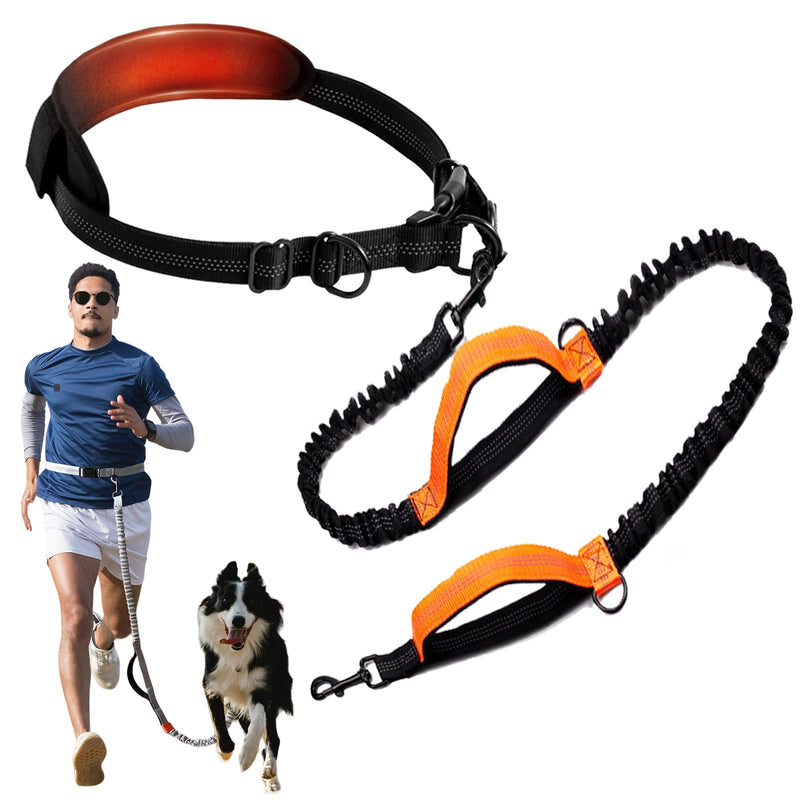 Hands Free Dog Leash Waist Leash for Dog Walking Bungee Leash Dog Running Belt for Small & Medium Dogs, 10-50 lbs Fanny Pack for Walker Hiking Jogging… orange - PawsPlanet Australia