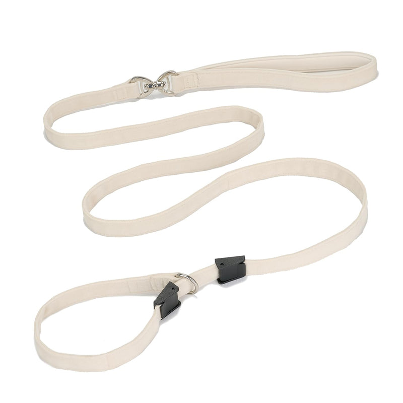 Slip Lead Dog Leash,Soft Corduroy 6 FT Dog Training Leash for Medium Large Dogs,No Pull Slip Leash and Collar with Padded Handle,White Slip Lead - White - PawsPlanet Australia