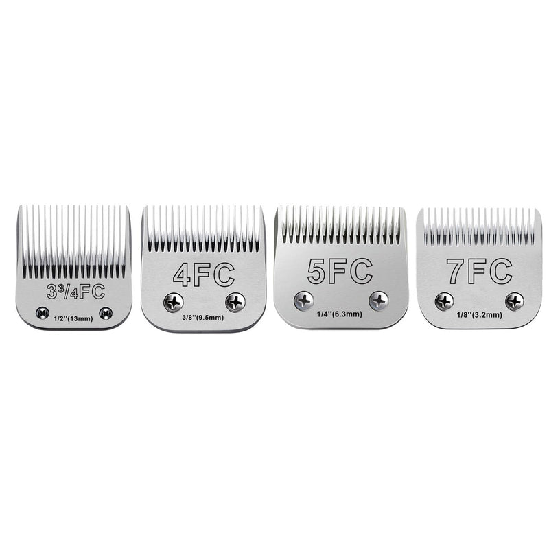 10 Blades for Dog Grooming Blades Compatible with Andis,Oster A5,Wahl km10 Dog Clippers,Size-#10, 1/16-Inch Cut Length (4PCS-#3FC+4FC+5FC+7FC) 4PCS-#3FC+4FC+5FC+7FC - PawsPlanet Australia