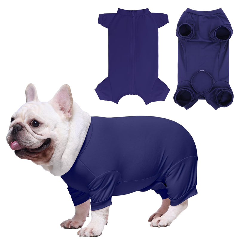 Dog Surgery Recovery Suit After Spay, Blue Dogs Surgical Recovery Suit, Highly-Stretchy Dog Onesie, Pet After Surgery Wear Substitute E-Collar & Cone Medium - PawsPlanet Australia