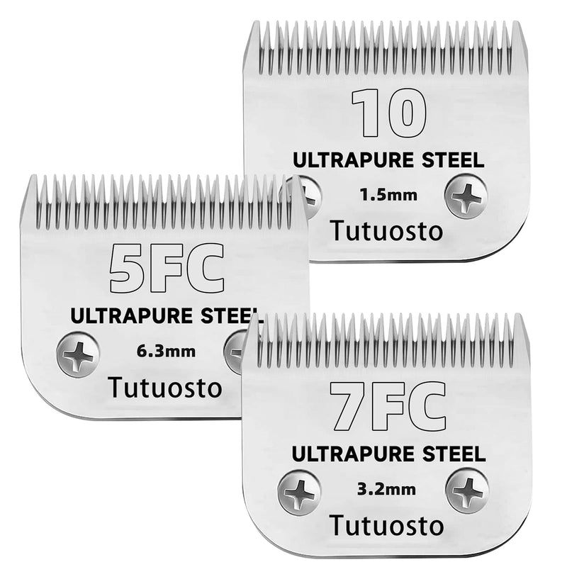 Size 10/7FC/5FC Clipper Blades Pet Grooming Clipper Replacement Blades Detachable Blade Compatible with andis/wahl/Oster Dog Clippers - PawsPlanet Australia