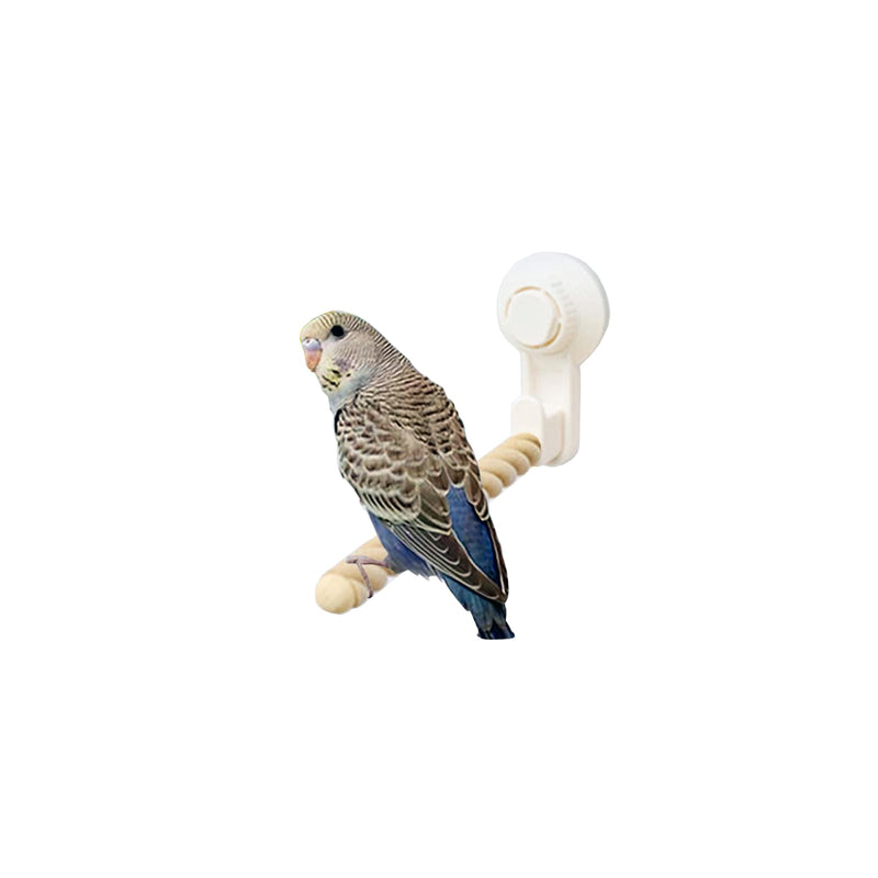 1 PCS Bird Stands for Parrots ?Perch Cockatiel Parakeets, Movable Bird Perch Stand with Suction Cup,Grinding Stick Training Toys for Small and Medium Birds(Twist Grain)