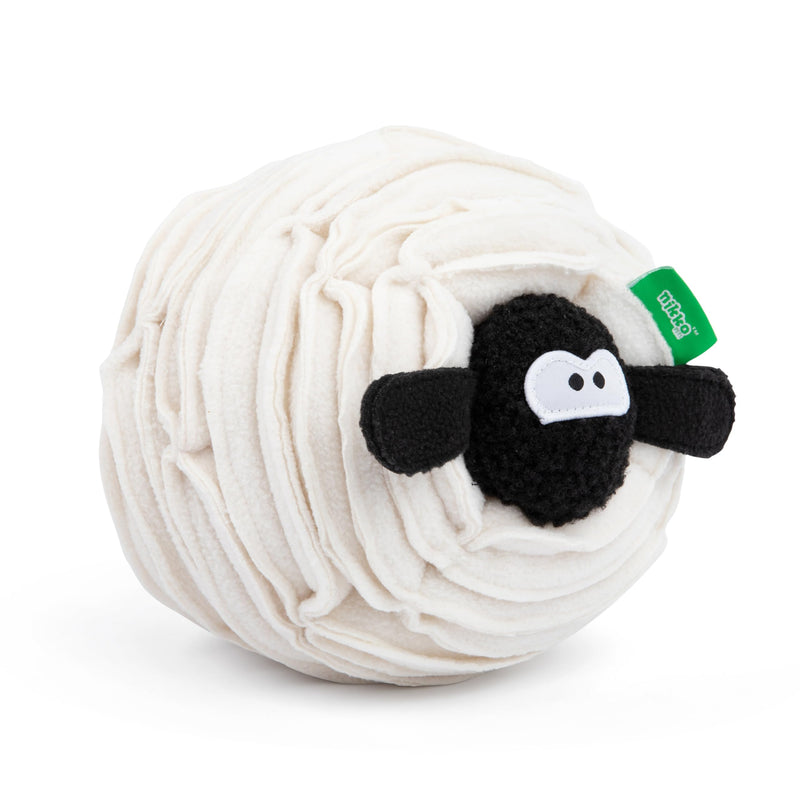 Interactive Enrichment Toy for Dogs - Squeaky Plush Snuffle Sheep, A Treat Dispensing Puzzle Toy, Stress and Anxiety Relief - PawsPlanet Australia