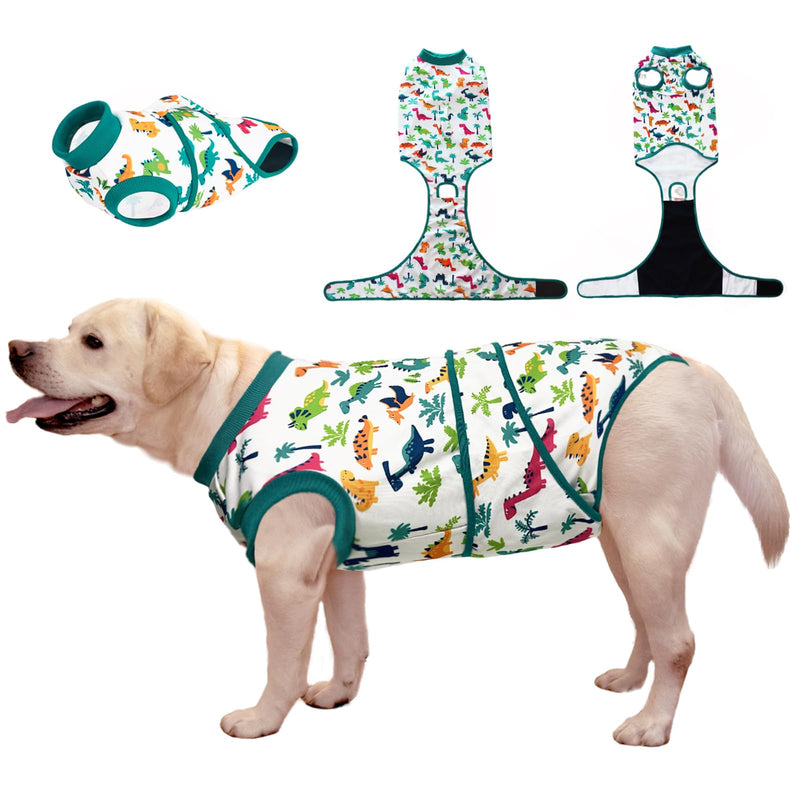 Recovery Suit for Dogs After Surgery, Dog Recovery Suit Female Male after Neutering, Dog Spay Surgical Recovery Suit Female Substitute Cone & E-Collar, Dog Onesie for Surgery Abdominal Wounds Bandages S Dinosaur - PawsPlanet Australia