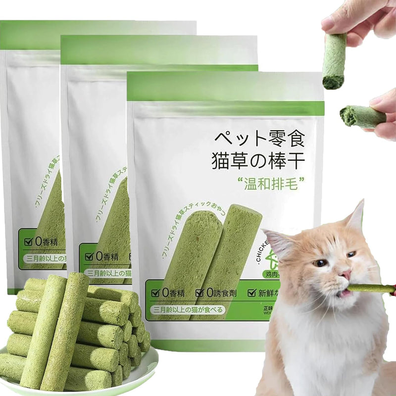 New Cat Grass Teething Stick,18PCS Cat Grass Chew Sticks,Cat Teeth Cleaning, Cat Grass Sticks, Cat Grass Chew Sticks Molar Rod for Cat Indoor,for Hairball Removal - PawsPlanet Australia