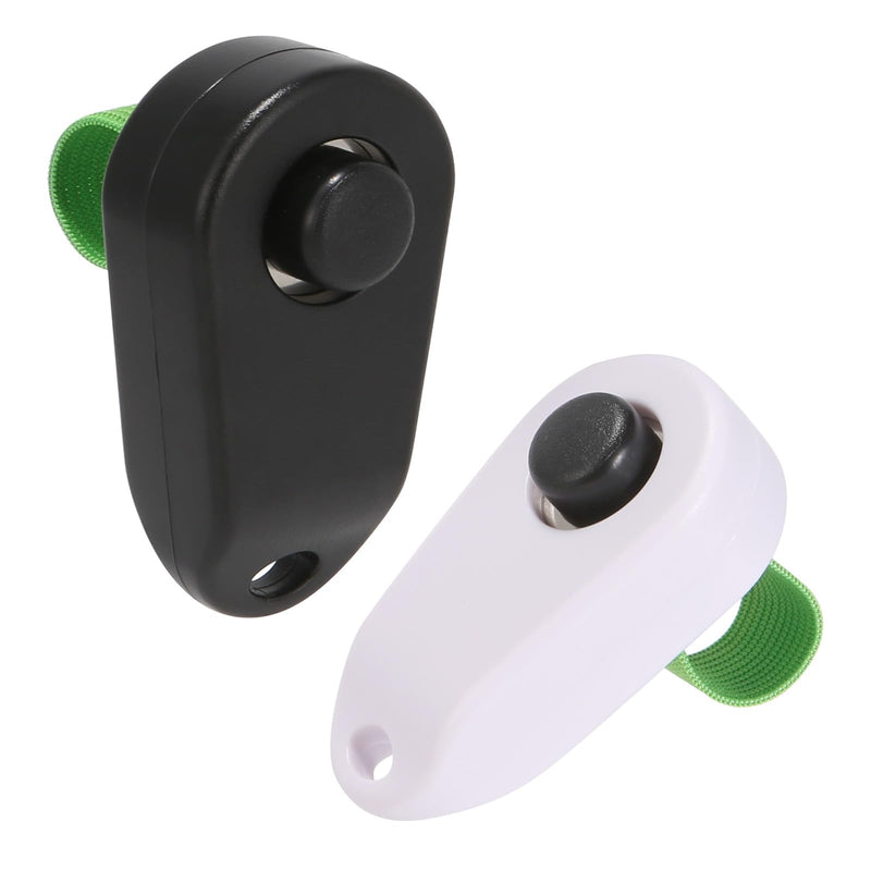 BARKIE Dog Training Clicker with Finger Ring 2 Pack, Puppy Essentials for Behavior Training, Portable Pet Supplies for Dog Walking Accessories(Black & White) - PawsPlanet Australia