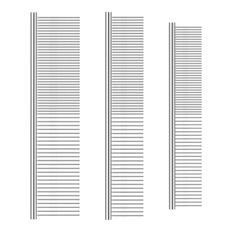 3 Pack Metal Comb For Dogs,Cat Grooming Comb,Dog Combs,Doodle Comb,Shedding Comb,For Professional Grooming Tool For Long And Short Haired Dog,Cat And Other Pets. (Large Medium Small) Large Medium Small - PawsPlanet Australia