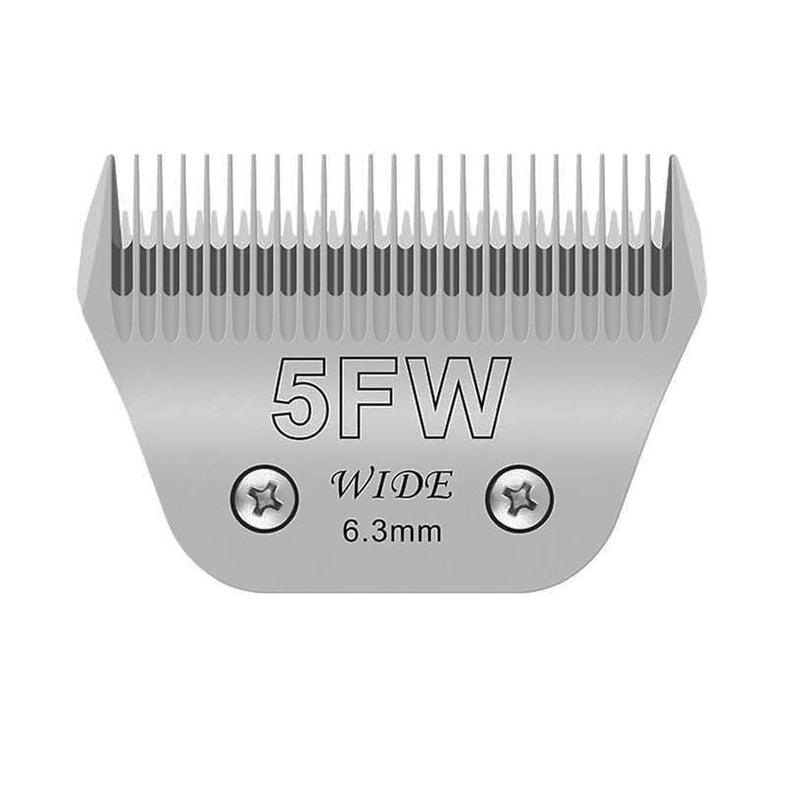Audoc Wide Blades for Dog Grooming Blades Compatible with Andis,Oster A5,Wahl km10 Dog Clippers Stainless Steel Blades Blades for Animal Dog,Cat,Horse, (#5FW(6.3mm)) #5FW(6.3mm)