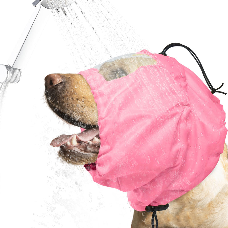 Nanaki Adjustable Shower Caps for Dogs Ears Dog Ear Covers for Bath, Shower Cap Reusable Waterproof Ear Covers for Dogs, Dog Ear Protection for Bath Dog Bath Ear Protection Bathing Grooming Swimming Pink - PawsPlanet Australia
