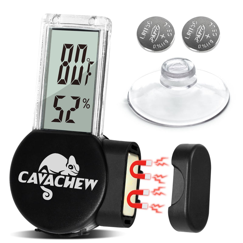 Magnetic Reptile Thermometer and Humidity Gauge, Digital Tank Thermometer Hygrometer with LCD Display, Habitat Temp Humidity Meter Accessories for Bearded Dragon, Snake, Hermit Crabs, Gecko - PawsPlanet Australia